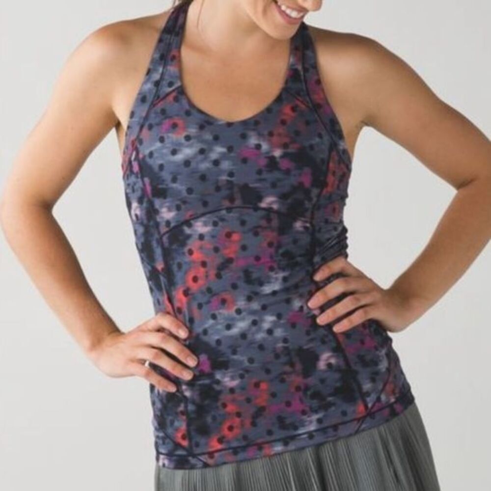Lululemon Kanto Catch Me Polkadot Tank Size 6